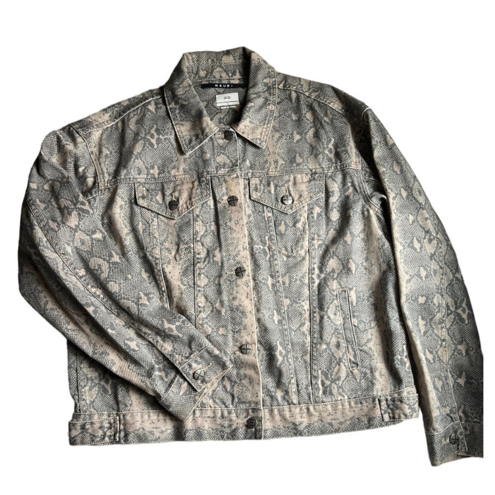 Ksubi Snake Print Denim Jacket